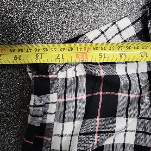 JACHS GIRLFRIEND Women's Shirt Size M Blue & Pink Plaid Short Sleeve Button Up - Picture 7 of 9
